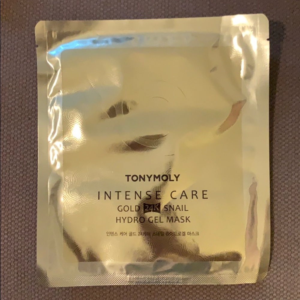 5/$25 Tony Moly Hydrogel 24k gold snail mask
